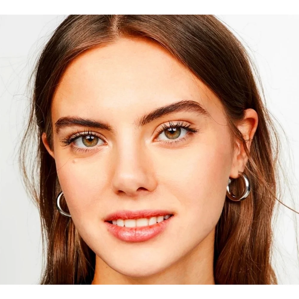 Large Tubular 18k‎ White Gold Filled Hoop Earrings, 30mm